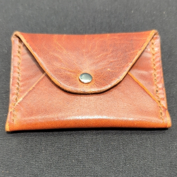 Brown Leather Card Holder - Picture 1 of 4
